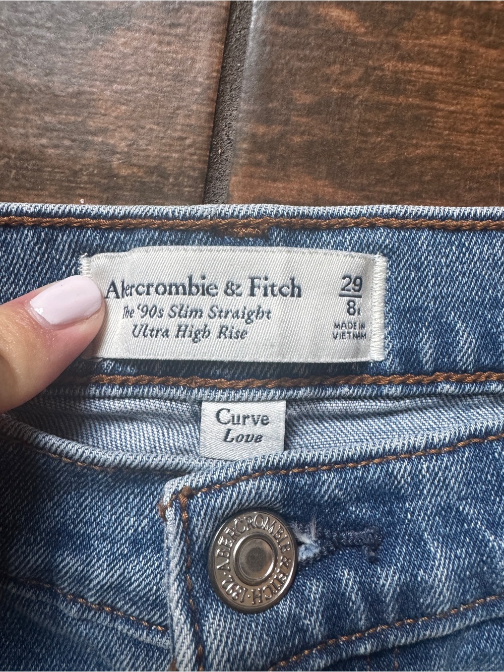 Abercrombie & Fitch 90s Slim Straight Ultra High Rise Curve Love Jeans Size 29